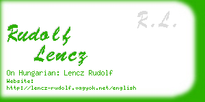 rudolf lencz business card